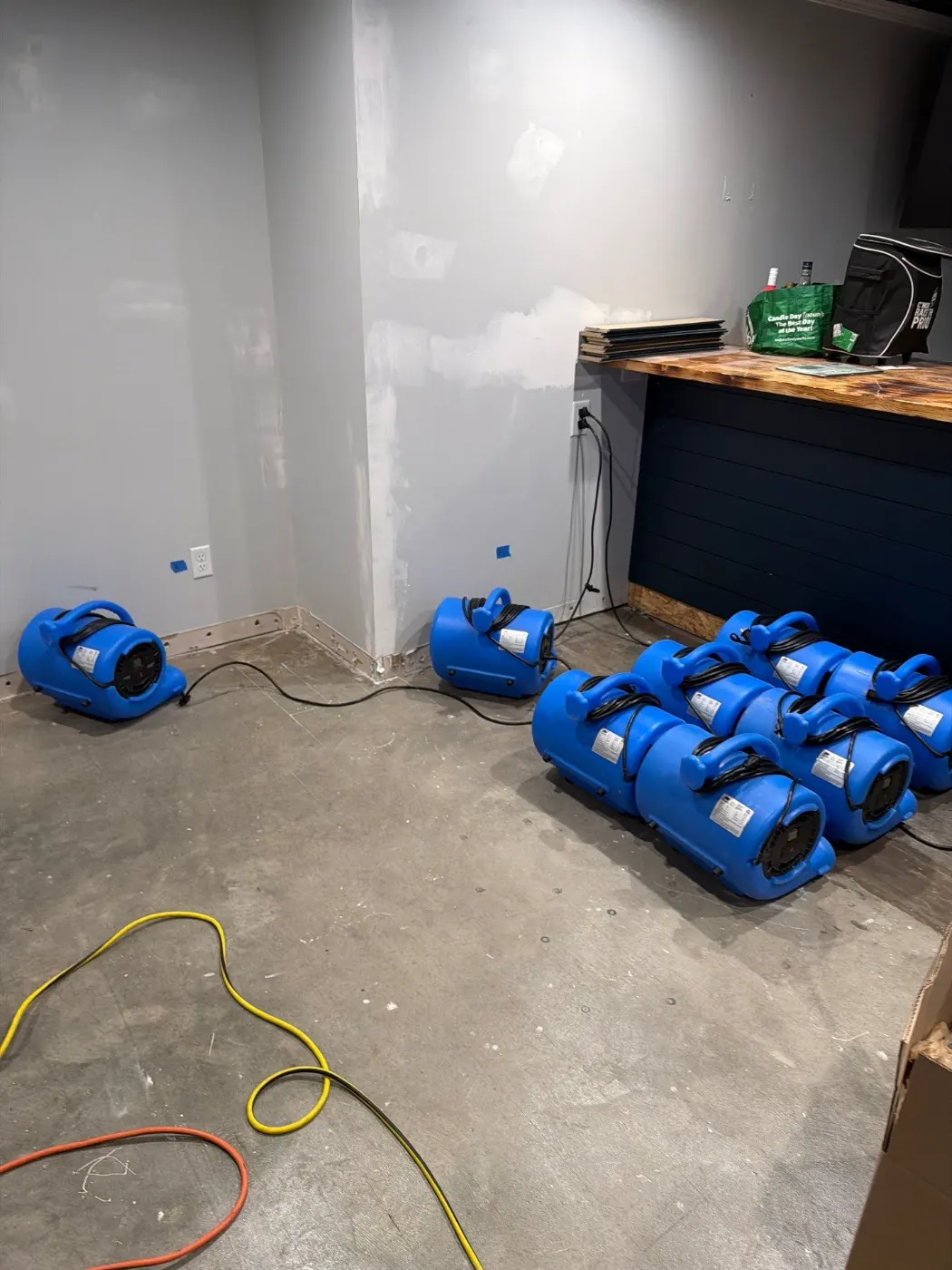 IICRC certified drying setup in Rush County, IN